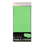 Rectangle Plastic Table Cover 54" x 108" Pack of 12 - Apple Green