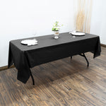 Rectangle Plastic Table Cover 54" x 108" Pack of 12 - Black