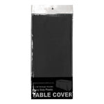 Rectangle Plastic Table Cover 54" x 108" Pack of 12 - Black