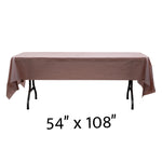 Rectangle Plastic Table Cover 54" x 108" Pack of 12 - Brown