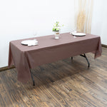 Rectangle Plastic Table Cover 54" x 108" Pack of 12 - Brown