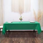 Rectangle Plastic Table Cover 54" x 108" Pack of 12 - Emerald Green