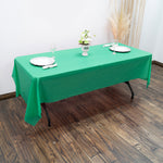 Rectangle Plastic Table Cover 54" x 108" Pack of 12 - Emerald Green