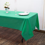 Rectangle Plastic Table Cover 54" x 108" Pack of 12 - Emerald Green