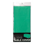 Rectangle Plastic Table Cover 54" x 108" Pack of 12 - Emerald Green