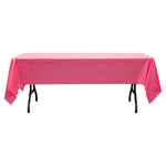 Rectangle Plastic Table Cover 54" x 108" Pack of 12 - Fuchsia