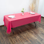 Rectangle Plastic Table Cover 54" x 108" Pack of 12 - Fuchsia