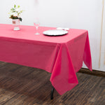 Rectangle Plastic Table Cover 54" x 108" Pack of 12 - Fuchsia