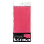 Rectangle Plastic Table Cover 54" x 108" Pack of 12 - Fuchsia