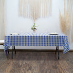 Plastic Table Cover Roll 40" x 100ft - Blue Gingham