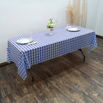 Plastic Table Cover Roll 40" x 100ft - Blue Gingham