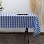 Plastic Table Cover Roll 40" x 100ft - Blue Gingham