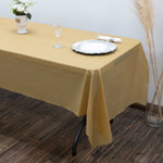 Rectangle Plastic Table Cover 54" x 108" Pack of 12 - Gold