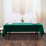 Rectangle Plastic Table Cover 54" x 108" Pack of 12 - Hunter Green