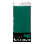 Rectangle Plastic Table Cover 54" x 108" Pack of 12 - Hunter Green