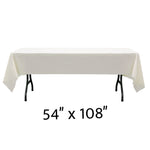 Rectangle Plastic Table Cover 54" x 108" Pack of 12 - Ivory