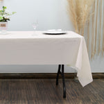 Rectangle Plastic Table Cover 54" x 108" Pack of 12 - Ivory