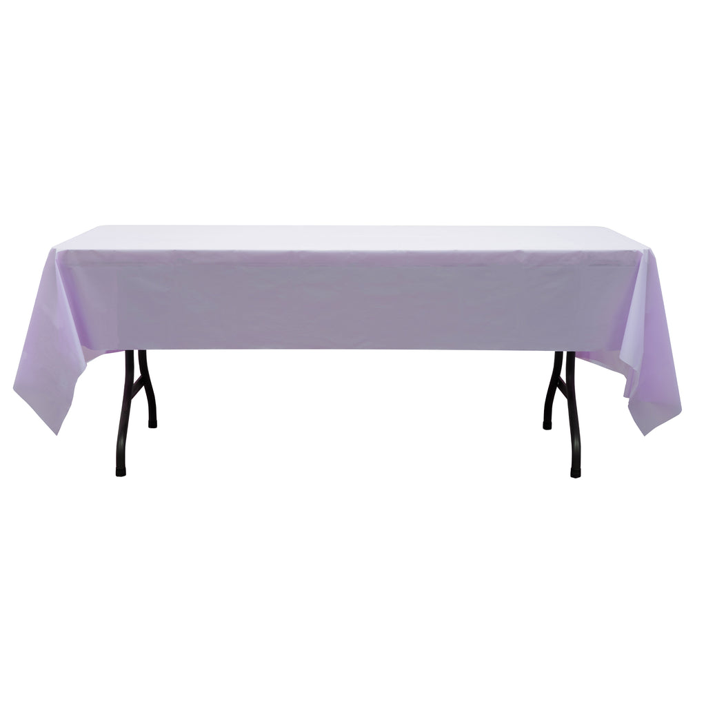 Rectangle Plastic Table Cover 54" x 108" Pack of 12 - Lavender - Events and Crafts-Celebra