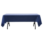 Rectangle Plastic Table Cover 54" x 108" Pack of 12 - Navy