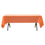 Rectangle Plastic Table Cover 54" x 108" Pack of 12 - Orange