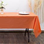 Rectangle Plastic Table Cover 54" x 108" Pack of 12 - Orange