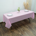 Rectangle Plastic Table Cover 54" x 108" Pack of 12 - Pink