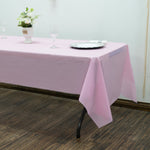 Rectangle Plastic Table Cover 54" x 108" Pack of 12 - Pink