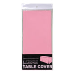 Rectangle Plastic Table Cover 54" x 108" Pack of 12 - Pink