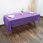 Rectangle Plastic Table Cover 54" x 108" Pack of 12 - Purple