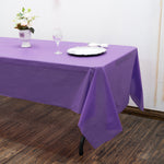 Rectangle Plastic Table Cover 54" x 108" Pack of 12 - Purple