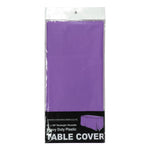 Rectangle Plastic Table Cover 54" x 108" Pack of 12 - Purple