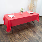 Rectangle Plastic Table Cover 54" x 108" Pack of 12 - Red