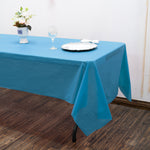 Rectangle Plastic Table Cover 54" x 108" Pack of 12 - Turquoise