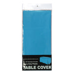 Rectangle Plastic Table Cover 54" x 108" Pack of 12 - Turquoise