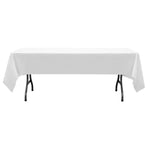 Rectangle Plastic Table Cover 54" x 108" Pack of 12 - White