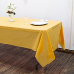 Rectangle Plastic Table Cover 54" x 108" Pack of 12 - School Bus Yellow