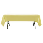 Rectangle Plastic Table Cover 54" x 108" Pack of 12 - Yellow