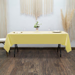 Rectangle Plastic Table Cover 54" x 108" Pack of 12 - Yellow