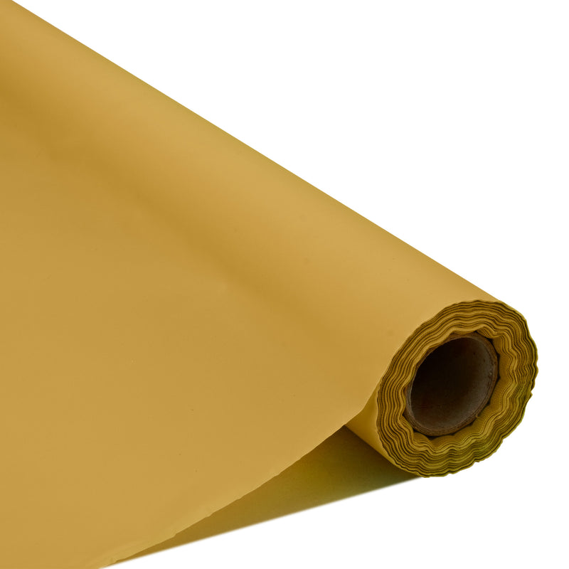 Plastic Table Cover Roll 40" x 100ft - Gold