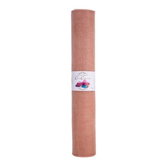 Decorative Poly Mesh Roll 21" x 10yd - Rose Gold