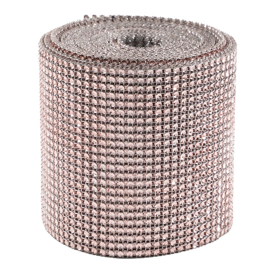 Rhinestone Mesh Roll 4.6" x 10yd - Blush