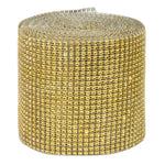 Rhinestone Mesh Roll 4.6" x 10yd - Gold