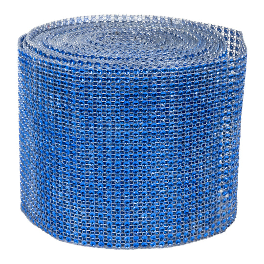Rhinestone Mesh Roll 4.6" x 10yd - Royal Blue