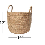 Rattan Basket - 14" Diameter x 12"H - Events and Crafts-Simple Elements