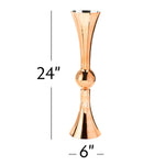 Double Trumpet Vase 24" - Rose Gold