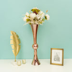 Double Trumpet Vase 24" - Rose Gold