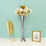 Double Trumpet Vase 24" - Silver