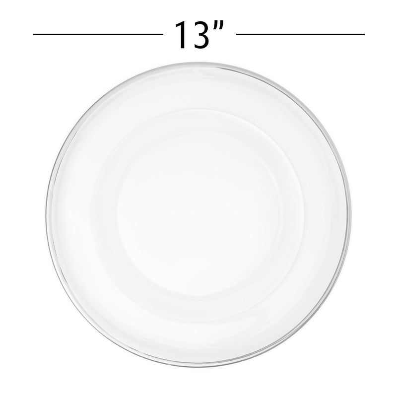 Classic Glass Charger Plate - Silver