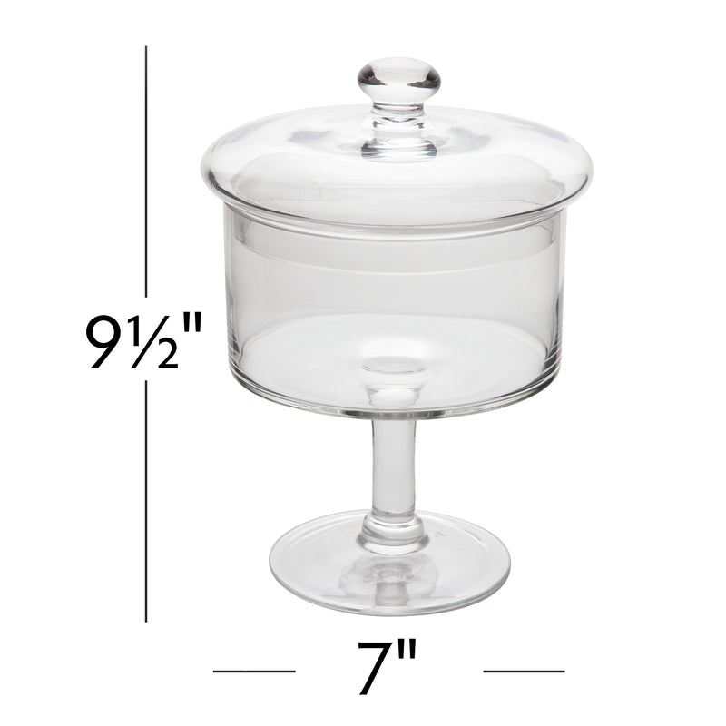 Glass Pedestal Candy Jar - 9.5"