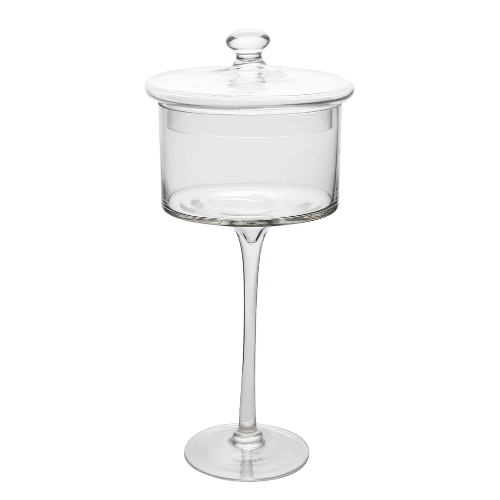 Glass Pedestal Candy Jar - 15.25" - Events and Crafts-Simple Elements
